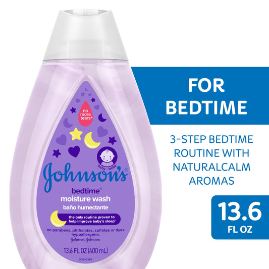 Bedtime Tear-Free Moisture Bath Body Wash for Baby and Toddler with Soothing Aromas, 13.6 Oz